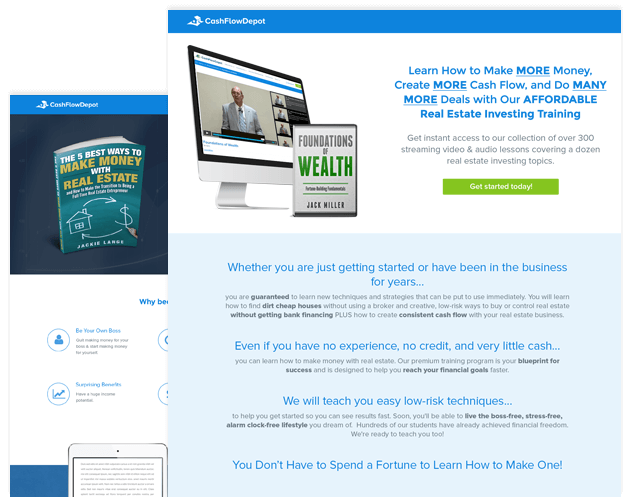 woocommerce landing pages