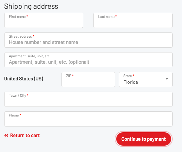 shipping address first